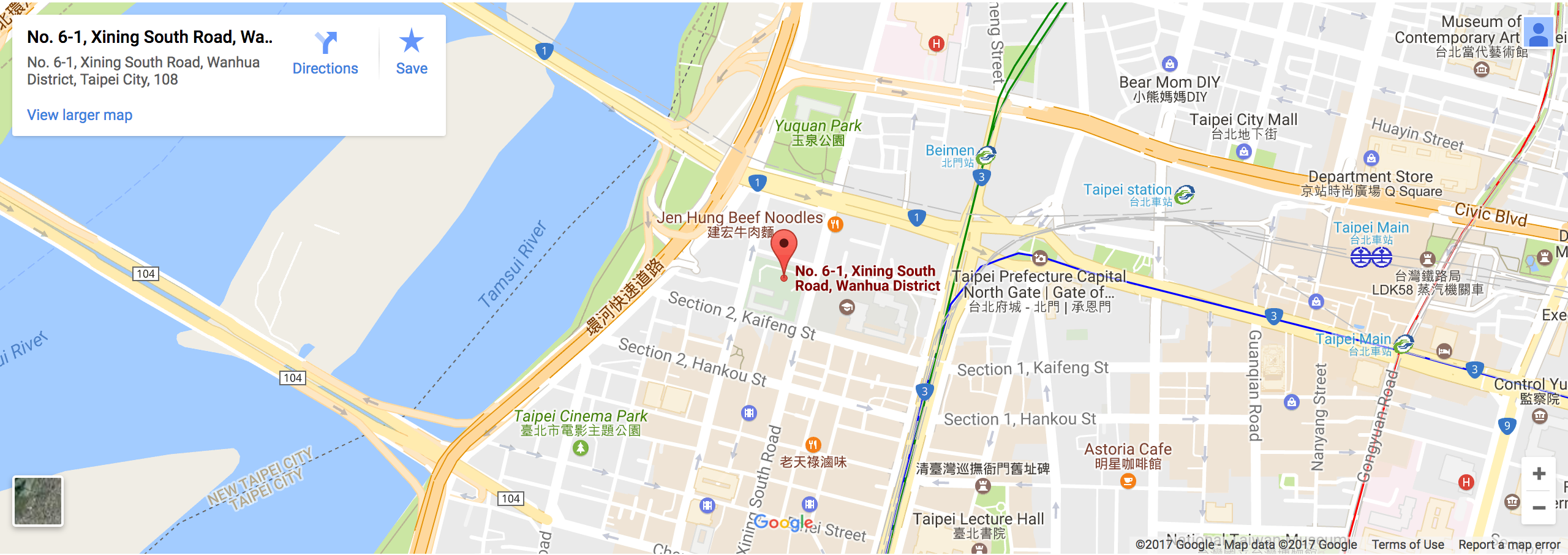 臺北市萬華運動中心地圖